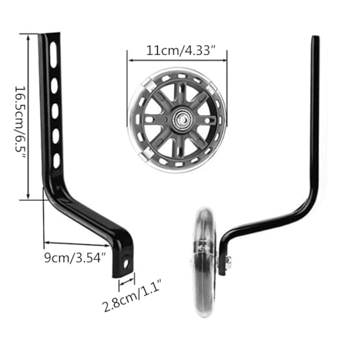 Ruedas de Entrenamiento para Bicicleta con Luces Intermitentes y Estabilizador, Kit Montable para Bicicletas de 12, 14, 16, 18 y 20 pulgadas de Velocidad Única miniatura 3