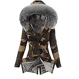 Damenwesten Karierte Jacken Weste Damen Strick Teddy Mäntel Beige Beheizbare Jacke Damen Winterjacke Wasserdicht Damen Wollblazer Damen Schwarzer Trenchcoat Derbe Regen Jacke Damen (Gray-4, XXL)