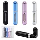 4PCS Refillable Perfume Atomizer Bottle, Portable Travel Perfume Mini Spray Bottles, Cologne Dispenser Perfume Bottles, Portable Empty Perfume Spray Bottle for Travel, Perfume Container with Bag