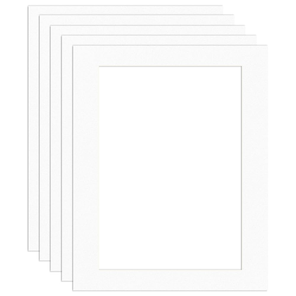 Procut Global 20x16" White Picture Mounts Board to Fit A3 Aperture Size - Photo Mount Card Ideal for Prints, Artwork, Crafts & Certificates - Sizes & Colors Available - Pack of 5 โ image 1