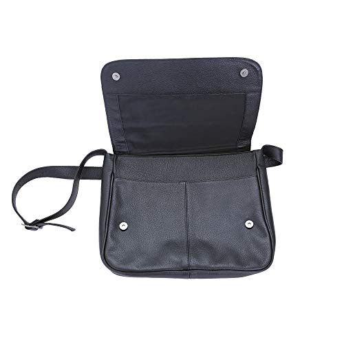 Bolsa/Pasta em Couro com Porta Notebook UomoVitali Preto