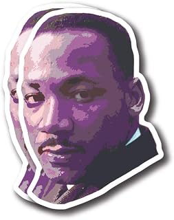 Martin Luther King Jr. Sticker - MLK JR Sticker - Black History Month - Political BLM- Premium Quality Vinyl Bumper Stickers 2-Pack | 5-Inch on Widest Side | Made in USA - FHJ584