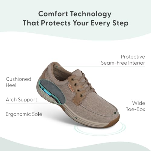 Orthofeet Men's Orthopedic Porto Canvas Casual Shoes3
