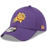 Seis paneles con ojales New Era Phoenix Suns 39thirty Essential Stretch Fit Cap Gorra de béisbol, Púrpura, Medium/Large para Hombre