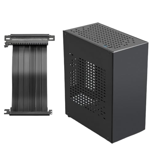 EWAIDI Aluminum HTPC Mini ITX PC Case with PCIE 3.0 Cable Mini ITX Chassis Game Computer