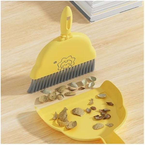Совок и щетка для стола, набор «Desk Dustpan Pan and Broom» — 1 или 2 комплекта, разноцветный (белый — 1 комплект)