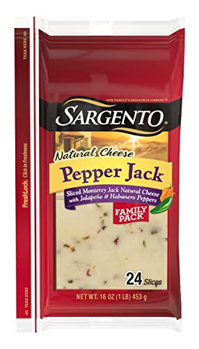 Sargento Sliced Pepper Jack Natural Cheese, 24 Slices #TOP16