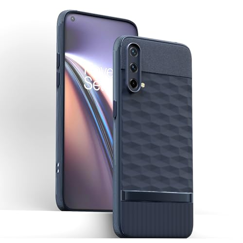 Image of Pikkme Back Cover for Oneplus Nord CE 5G Camera Protection 3D Hexa Cube Design Silicone Protective Bumper Case (Blue)