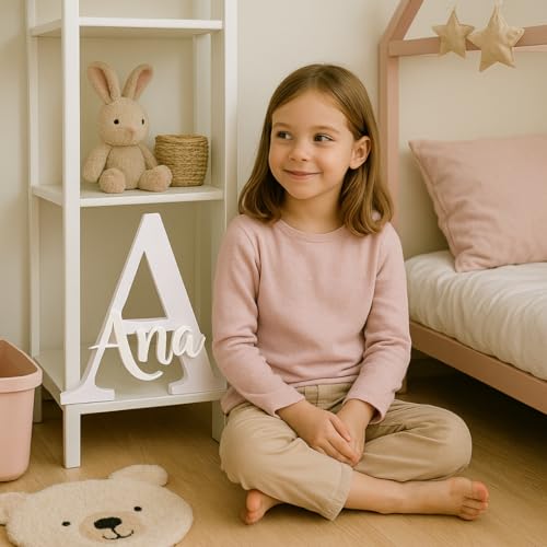 Miniatura 3 de Letra Decorativa Personalizada Con Nombre Inicial Infantil Para Puerta, Habitación O Regalo Tamaño Y Colores A Elegir Comunion, Bautizo, Candybar Ideal Niños Y Bebés