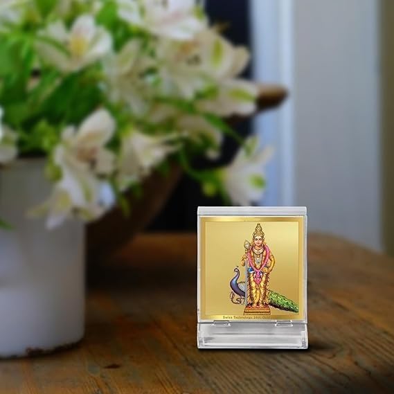 Lord Murugan God Idol Photo Frame for Car Dashboard (set of 1)