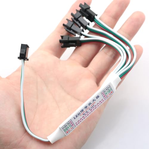 Amplificador RGB IC TTL 1 a 4 para tiras de luz WS2812B miniatura 5