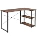 Produktbild EUGAD Schreibtische Computertisch PC-Tisch Bürotisch Arbeitstisch mit Bücherregal Holz 120x74x71,5 cm, Vintage