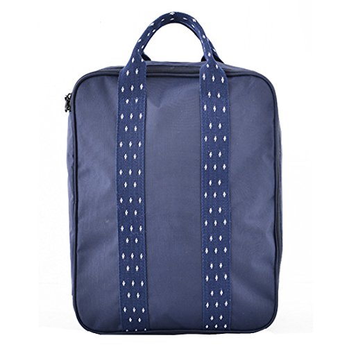 JJPRIME - Bolso de Mano de Hombro para Guardar Organizador de Viaje de Viaje de Vacaciones para Hombres, Mujeres, niñas, niños, niñas (Azul Oscuro)