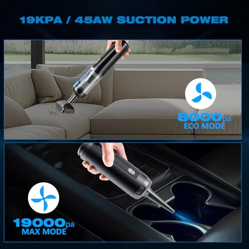 Image of HAUSMEISTER Airflex Go Cordless Car Vacuum 16000Pa, 4-in-1 Handheld Vacuum with Air Duster & Inflator, Portable Mini Vac for Car Detailing, Pet Hair, Keyboard Cleaning (Black)
