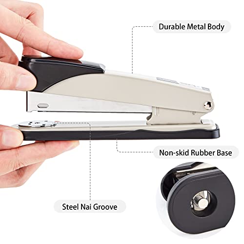 Ezwork Stapler, 20-50 Sheets Capacity With Staples And Staple Remover Set, Desk Stapler Office Staplers (White, 50 Sheet) #TOP4