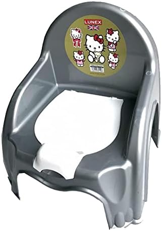 Keraiz ABS Plastic Removable Lid Kids Potty Training Chair in 7 Colours | Comforable, Easy to Clean Attractive Colours Safe Material Children Potty Chairs/Potty Training Toilet Seat (Grey)