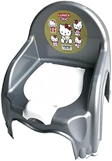 Keraiz ABS Plastic Removable Lid Kids Potty Training Chair in 7 Colours | Comforable, Easy to Clean Attractive Colours Safe Material Children Potty Chairs/Potty Training Toilet Seat (Grey)