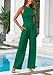 PRETTYGARDEN Women's Summer 2 Piece Loungewear Set Cropped Tank Top Wide Leg Sweatpants Tracksuit Casual Outfits (Green,Large)