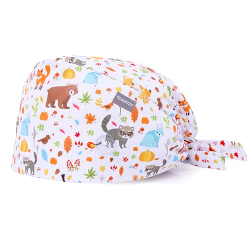 Image of Kousenpu Scrub Caps for Men, Adjustable Surgical Cap, Breathable Medical Hat for Doctors, Nurses & Healthcare Professionals