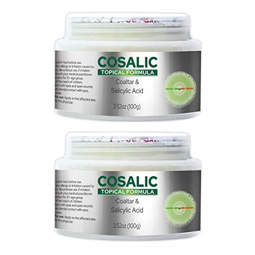 SALVE Cosalic Coal Tar & Salicylic Acid Ointment (100 g / 3.5 oz) Pack of 2 - Psoriasis Relief Cream for Scaly, Itchy, Flaky Skin