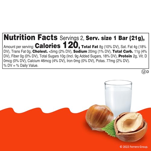 Kinder Bueno Milk Chocolate Bars, Crispy Wafer Hazelnut Cream Snacks, 20 Ct | Sweet treat snacks for adults, milk chocolate candy bars with crispy wafer and hazelnut cream, snack packs for sharing - image 2