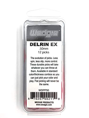 Wedgie Wdpp50 0.50Mm Wedgie Delrin Pick, 12 Pack, Red #TOP2