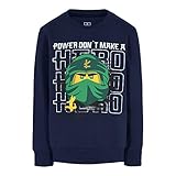 Mit LEGO Ninjago Motivdruck. LEGO Jungen MWb Ninjago Sweatshirt, 590 Dark Navy, 128