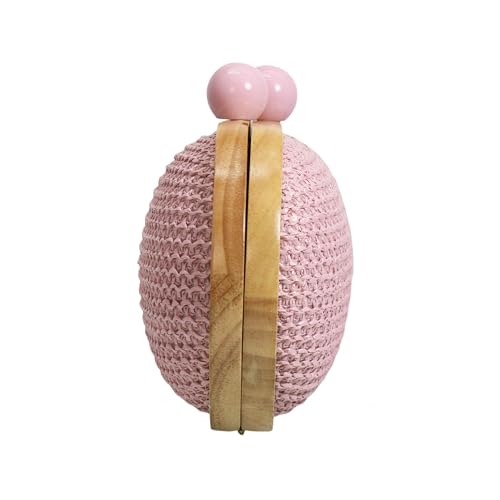 Image of UMREN Straw Clutch Handbags Women Beach Crossbody Hand-woven Summer Purse Wallet Top handle Evening Bag for Wedding Party