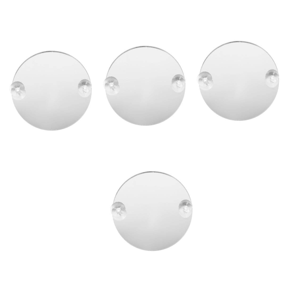 Toddmomy 4pcs Betta Fish Mirror Aquarium Outer Suction Cup Mirror Betta Training Acrylic Toy for Decorations