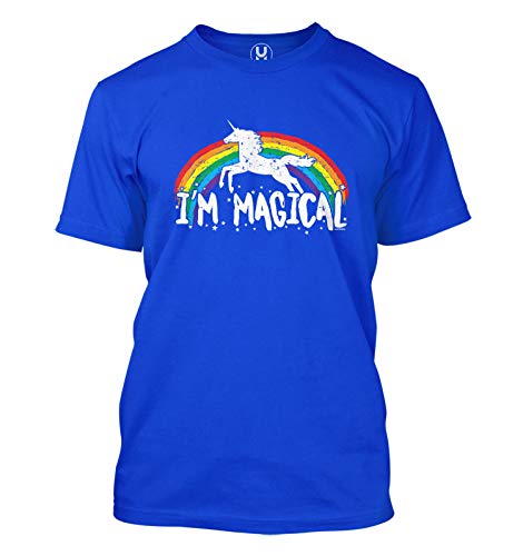 I'm Magical - Rainbow Unicorn Magic Men's T-Shirt (Royal, Large)