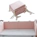 PW TOOLS Almohadillas de protección para Cuna de bebé, Forro de Cuna de Malla Transpirable de algodón Anti-Golpes, Almohadillas Protectoras de bebé Desmontables y Lavables para niños pequeños