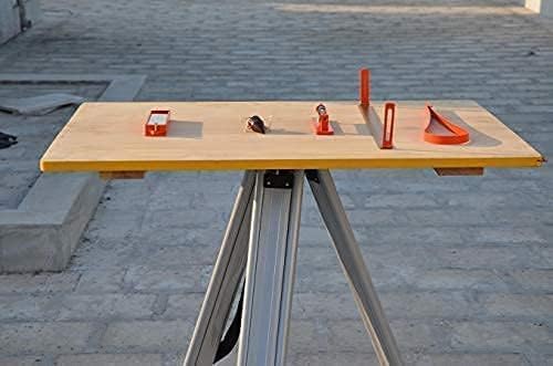 Plane Table Survey Set with Aluminum Tripod, Survey Drawing Board, Alidade, Plumbing Fork, Spirit Level & Survey Accessories for Land Surveying, Engineering & Educational Training
