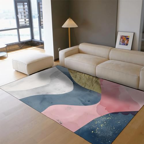 Tapis premium scandinave abstrait avec velours dense de haute qualité - 3