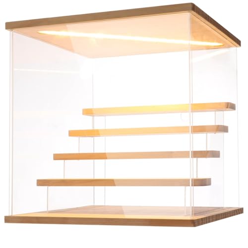 Led Acrylic Figures Display Case - Clear Action Figurine Lighted Display Case with Light for Figures Display Box Stand, Dustproof Protection Showcase Cabinet for Figurines Collection - Thumbnail 2