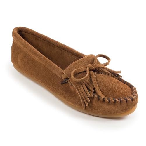 Minnetonka - Kilty Suede Moc, Mocassino Da Donna, Marrone (Braun/Dusty Brn), 39 Eu - 2