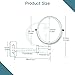 gotonovo Wall Mounted Magnifying Mirror Pivoting Arm Double Sided Swivel Makeup Vanity Black Telescoping Handheld Mirror 8 Inch Magnification Square Base