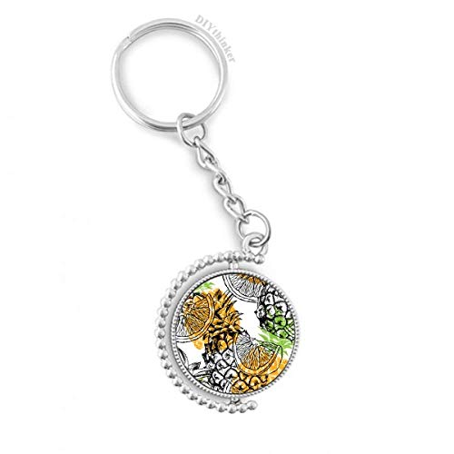 Porte-clés rotatif ananas, une idée cadeau originale pour vos proches