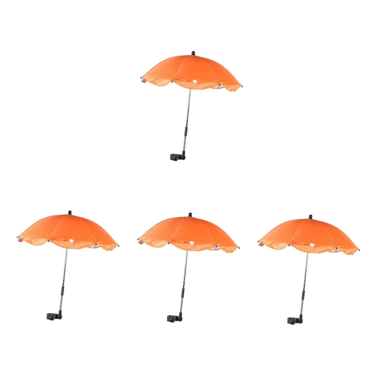 4piezas Sombrilla Para Cochecito De Parasol Uv Protección Solar Clip Compatible Sillas De Paseo y Extraíble