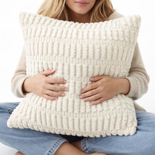 Novabright Weighted Pillow with Glass Bead 9lb Blue Tactile Sensory Throw Pillows Bead Filled Heavy Soft Versatile Stress Relief Cushion for Adults Comfort Relaxation Sleep Thoughtful Gift