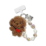 Sonix | Phone Wristlet with Plush Animal Charm - Detachable Universal Smartphone Wrist Strap, Hands-Free Bracelet | Puppy