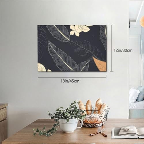Impression de feuilles sur toile décoration murale salon bureau