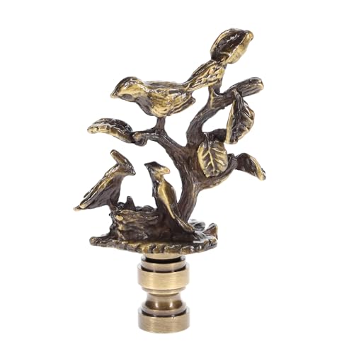 Image of B&P Lamp Birds On Branch Brass Finial, 2 7 /8 Inch Ht, 1 /4-27 Tap