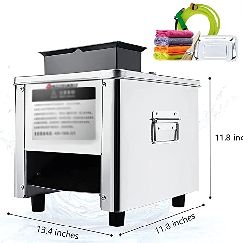 Máquina automática cortadora de carne doble boca miniatura 6