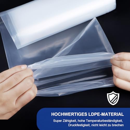 BSTDAYEVER Dachrinnenschlauch LDPE Schlauchfolie Fallrohr Schlauch 20cmx10m Provisorisches Fallrohr Provisorium Folienschlauch Regenrinnenschlauch für Verpackung von Abflussrohren