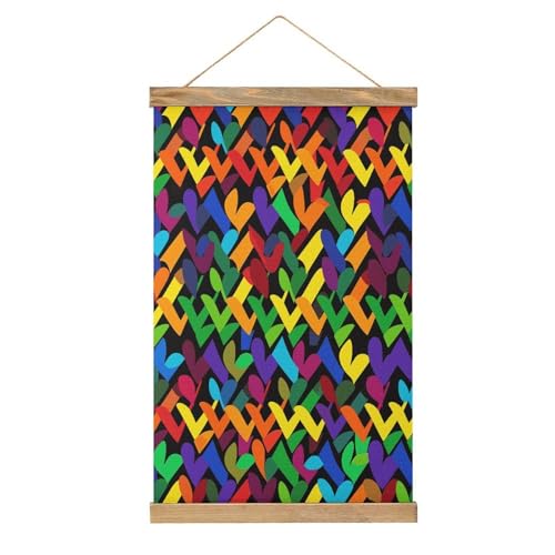 Póster de orgullo gay FekiLoot con diseño de arco iris y colgar para sala de estar