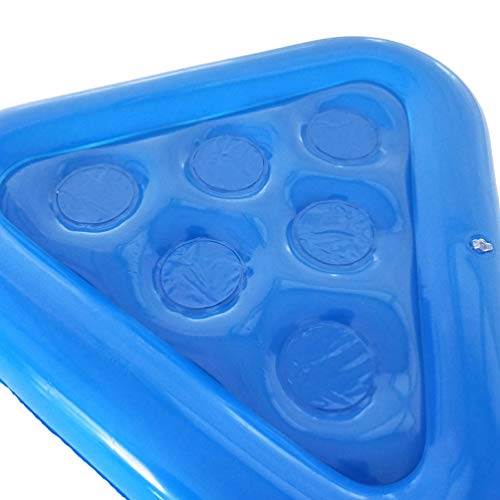 BESPORTBLE Suporte inflável para bebidas com 6 buracos, triangular, porta-copos flutuantes para pisc