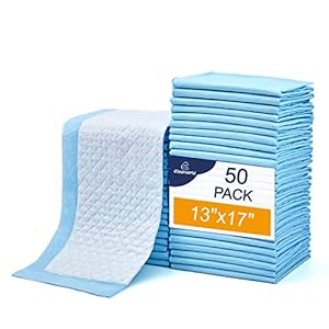 Clearworld Disposable Changing Pad 13″x17″(50 Pack), Baby Disposable Underpads, Waterproof & Mat 3-Layer Leak-Proof,Breathable,Comfortable Always Keep Skin Dry
