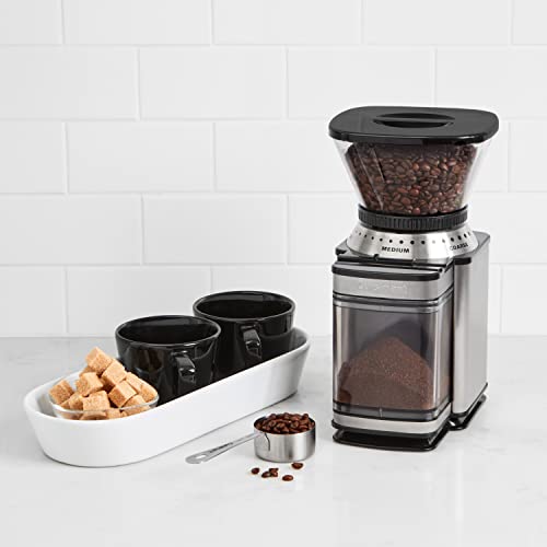 The grinder also has a large hopper that can hold up to 8 ounces of beans, and a removable container that can hold up to 32 cups of coffee grounds. This makes it a great option for anyone who wants to grind a large quantity of coffee at once, or who wants to store their coffee grounds for later use.