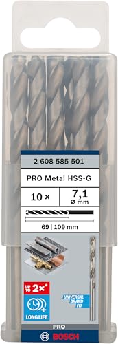 Bosch 10x PRO Metal HSS-G Spiralbohrer, 7,1 x 69 x 109 mm, 10-tlg. – Ansicht 2