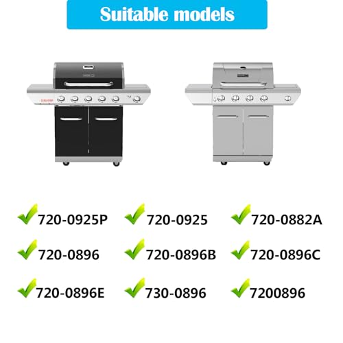 Grill Parts for Nexgrill 720-0925 720-0925s 720-0896 720-0882A 720-0896C 720-0896B 720-0925P 720-0896E 730-0896, 4 Flame Tamers, Burner Tubes, Ignitors Replacement for Nexgrill 720-0789H 720-0789MB - Thumbnail 4